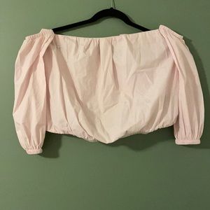 7 for all mankind stripped off the shoulder blouse